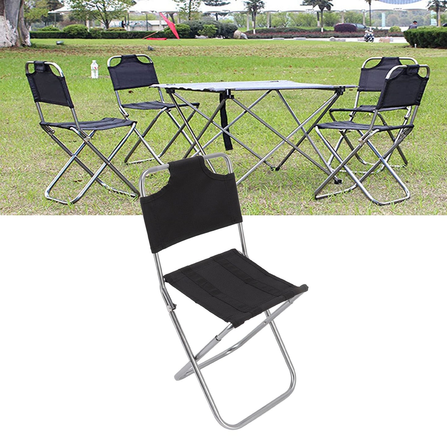 Folding Chair Breathable Fabric Portable Small Backrest Fishing Chair for Camping Barbecue Backpacking V1294-YM0523-3111220114311