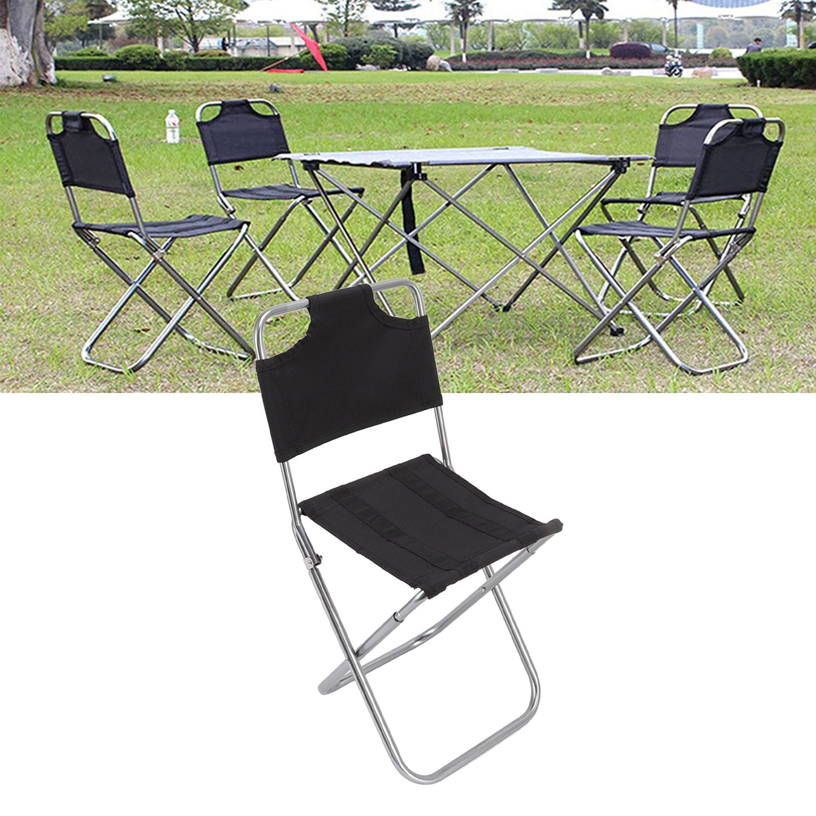 Folding Chair Breathable Fabric Portable Small Backrest Fishing Chair for Camping Barbecue Backpacking V1294-YM0523-3111220114311