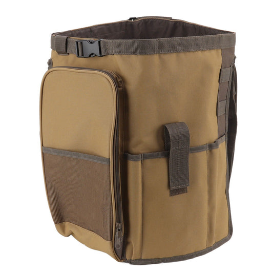 Bucket Organization Bag Round Shape Large Capacity Portable Handle Khaki Outdoor Bucket Tool Bag for Garden V1294-YM0523-3111220114611