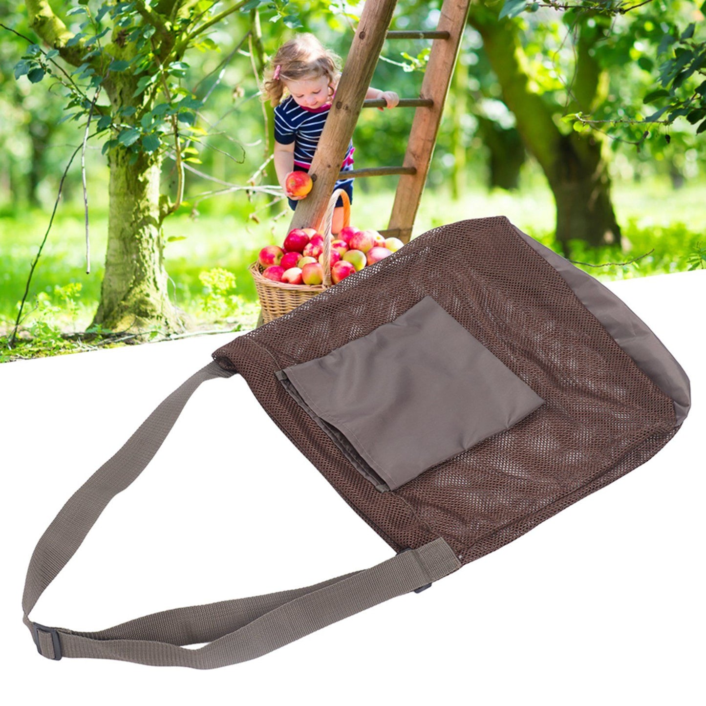 Orchard Fruit Picking Bag Mushroom Hunting Foraging Storage Pouch Large Capacity Foldable Shopping Bag V1294-YM0523-3111220114711