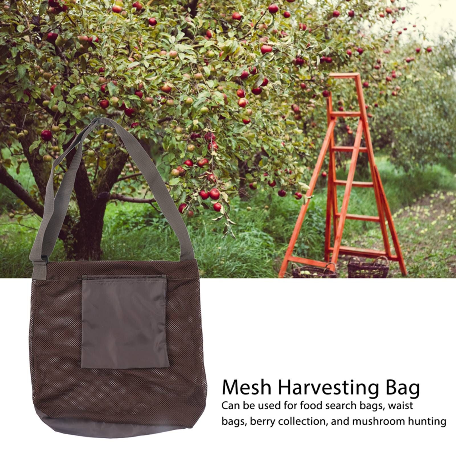 Orchard Fruit Picking Bag Mushroom Hunting Foraging Storage Pouch Large Capacity Foldable Shopping Bag V1294-YM0523-3111220114711
