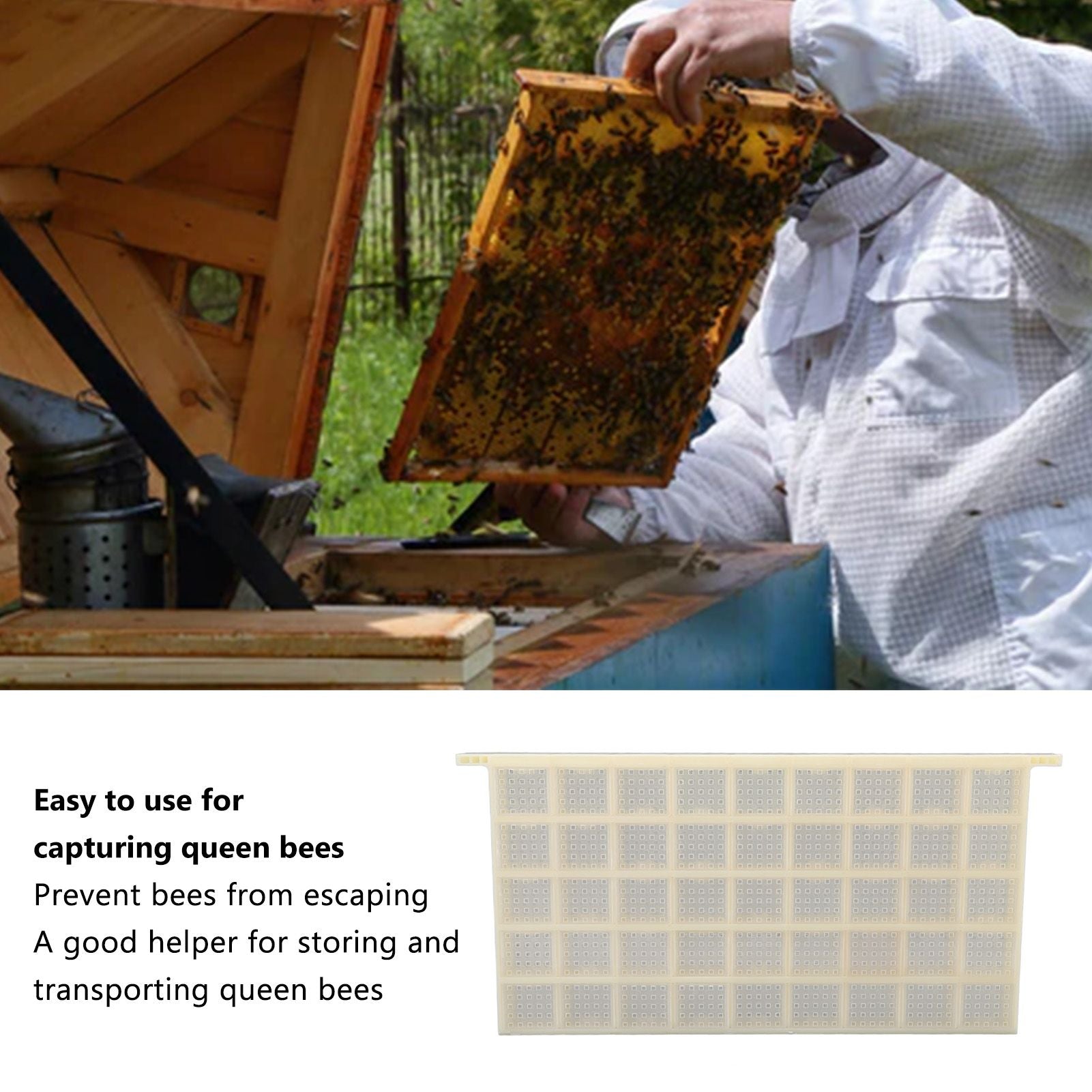 Queen Bee Storage Device Multifunctional Plastic Bee Storage Cage for Queen Rearing V1294-YM0523-3111220114911