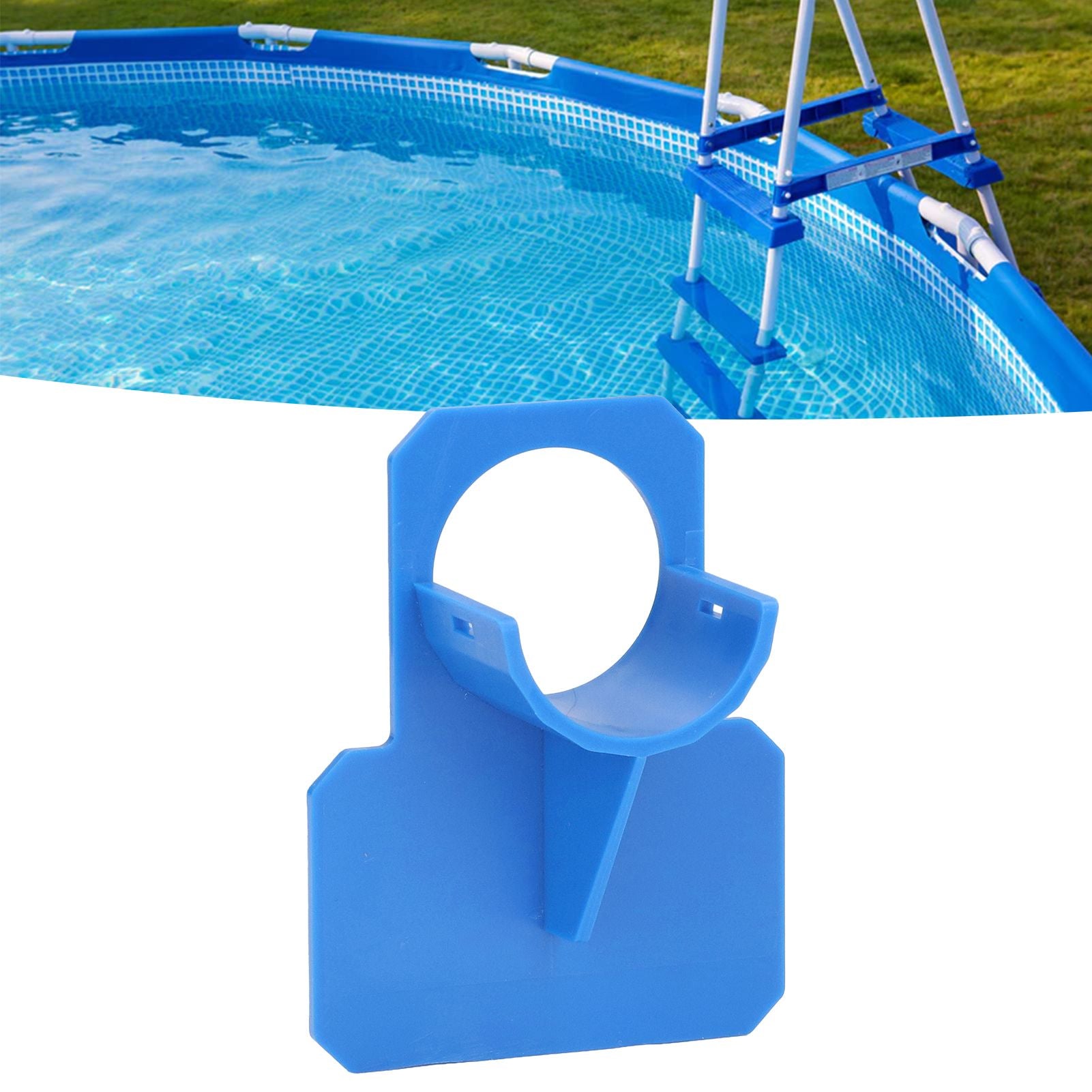 Swimming Pool Pipe Holders Above Ground Pool Hose Support Brackets with Cable Tie and Tape for Hot Tub Blue V1294-YM0523-3111220115711