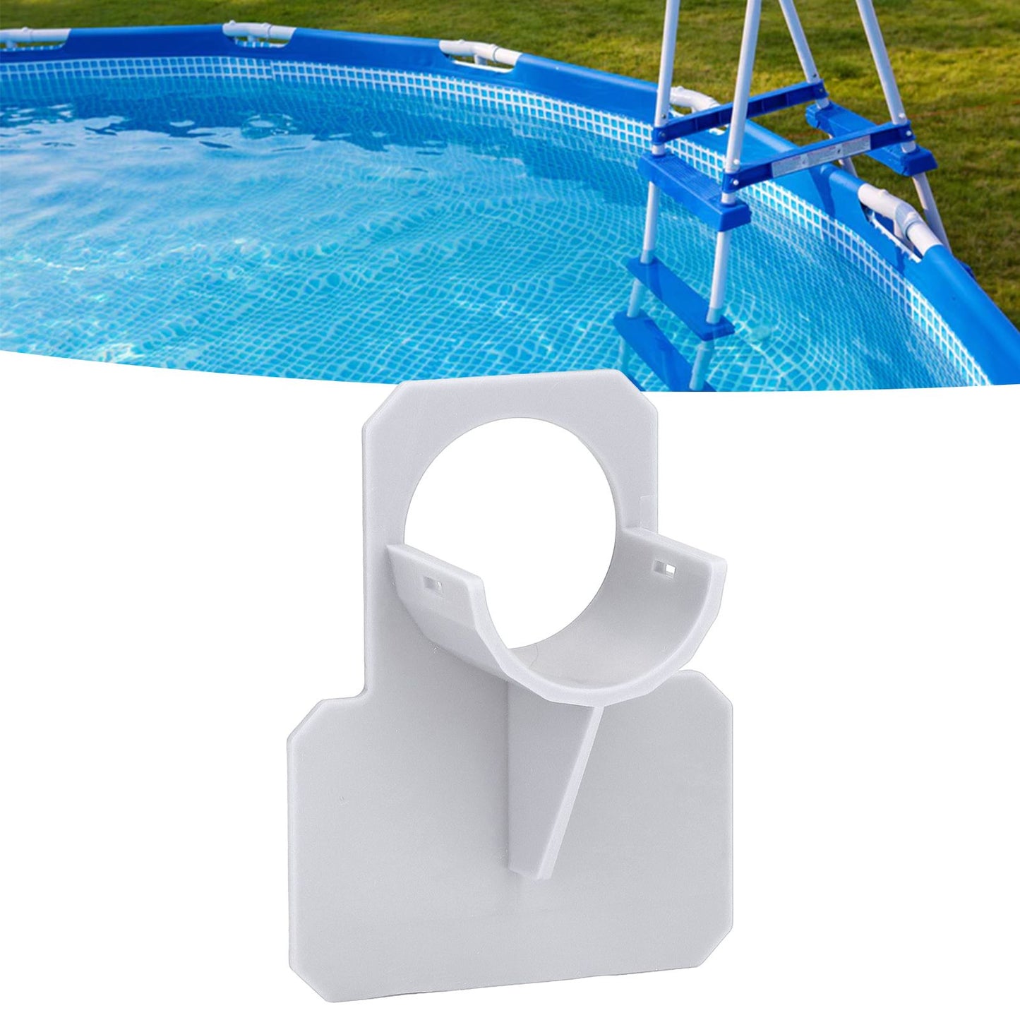 Swimming Pool Pipe Holders Above Ground Pool Hose Support Brackets with Cable Tie and Tape for Hot Tub Gray V1294-YM0523-3111220115712