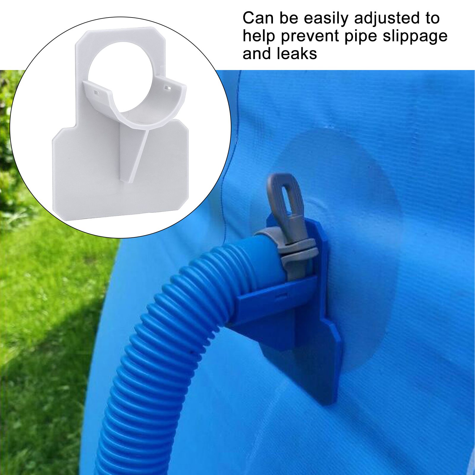Swimming Pool Pipe Holders Above Ground Pool Hose Support Brackets with Cable Tie and Tape for Hot Tub Gray V1294-YM0523-3111220115712