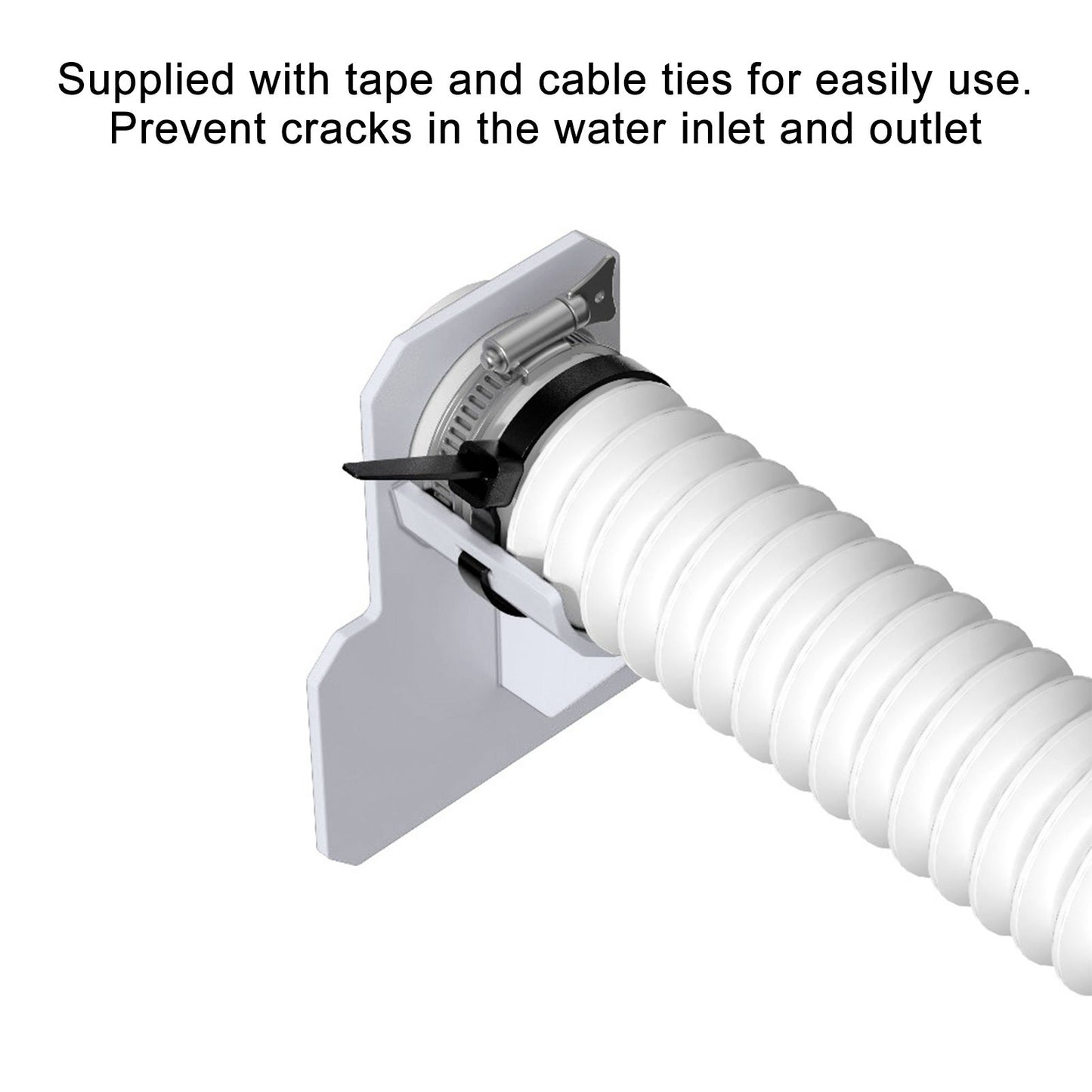 Swimming Pool Pipe Holders Above Ground Pool Hose Support Brackets with Cable Tie and Tape for Hot Tub Gray V1294-YM0523-3111220115712