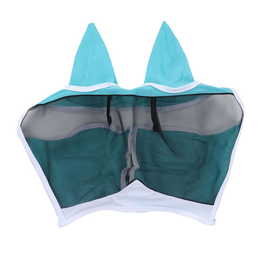 Horse Fly Mask Breathable Comfortable Soft Fine Mesh Design Horse Face Mask Horse Supplies with Ears Blue V1294-YM0523-3111220116512