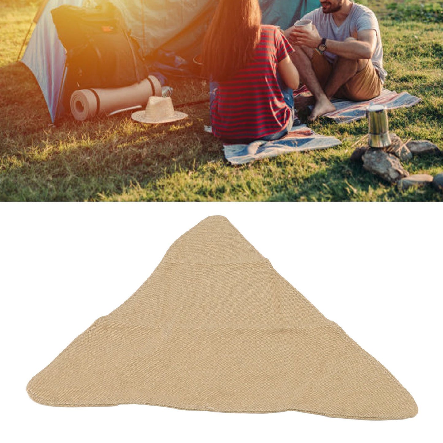 Tripod Stool Cloth Portable Foldable Triangle Stool Cloth Handcraft Anti Scratch Canvas Camping Stool Cloth V1294-YM0523-3111220117312