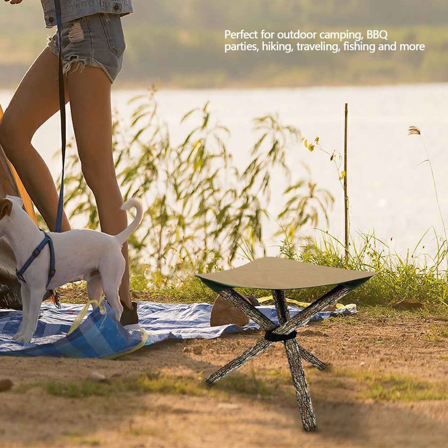 Tripod Stool Cloth Portable Foldable Triangle Stool Cloth Handcraft Anti Scratch Canvas Camping Stool Cloth V1294-YM0523-3111220117312