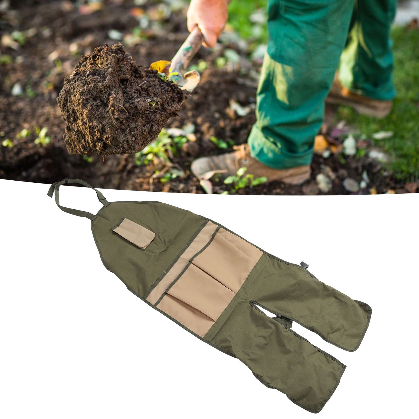 Gardening Apron 600D Oxford Fabric Wear Resistant Durable Adjustable Buckle Work Apron for Garden Yard Farm V1294-YM0523-3111220117511