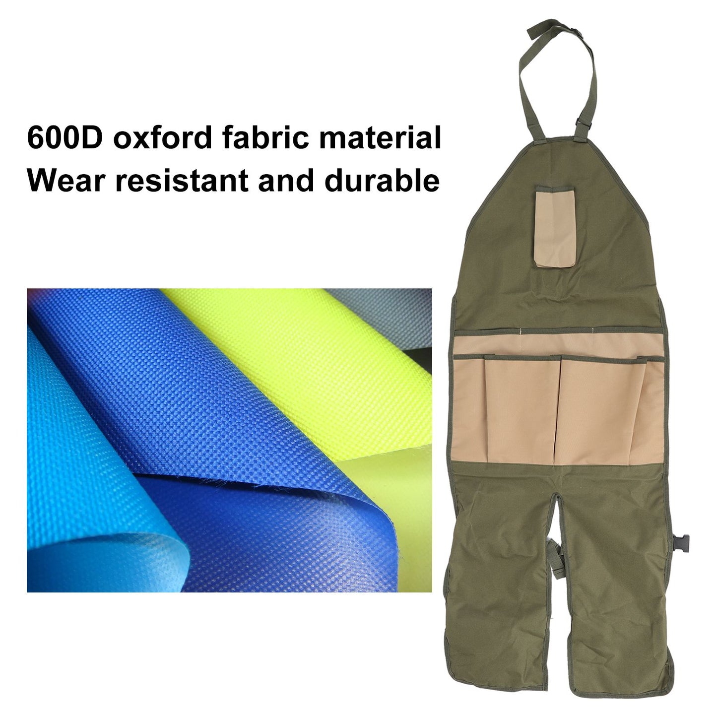 Gardening Apron 600D Oxford Fabric Wear Resistant Durable Adjustable Buckle Work Apron for Garden Yard Farm V1294-YM0523-3111220117511