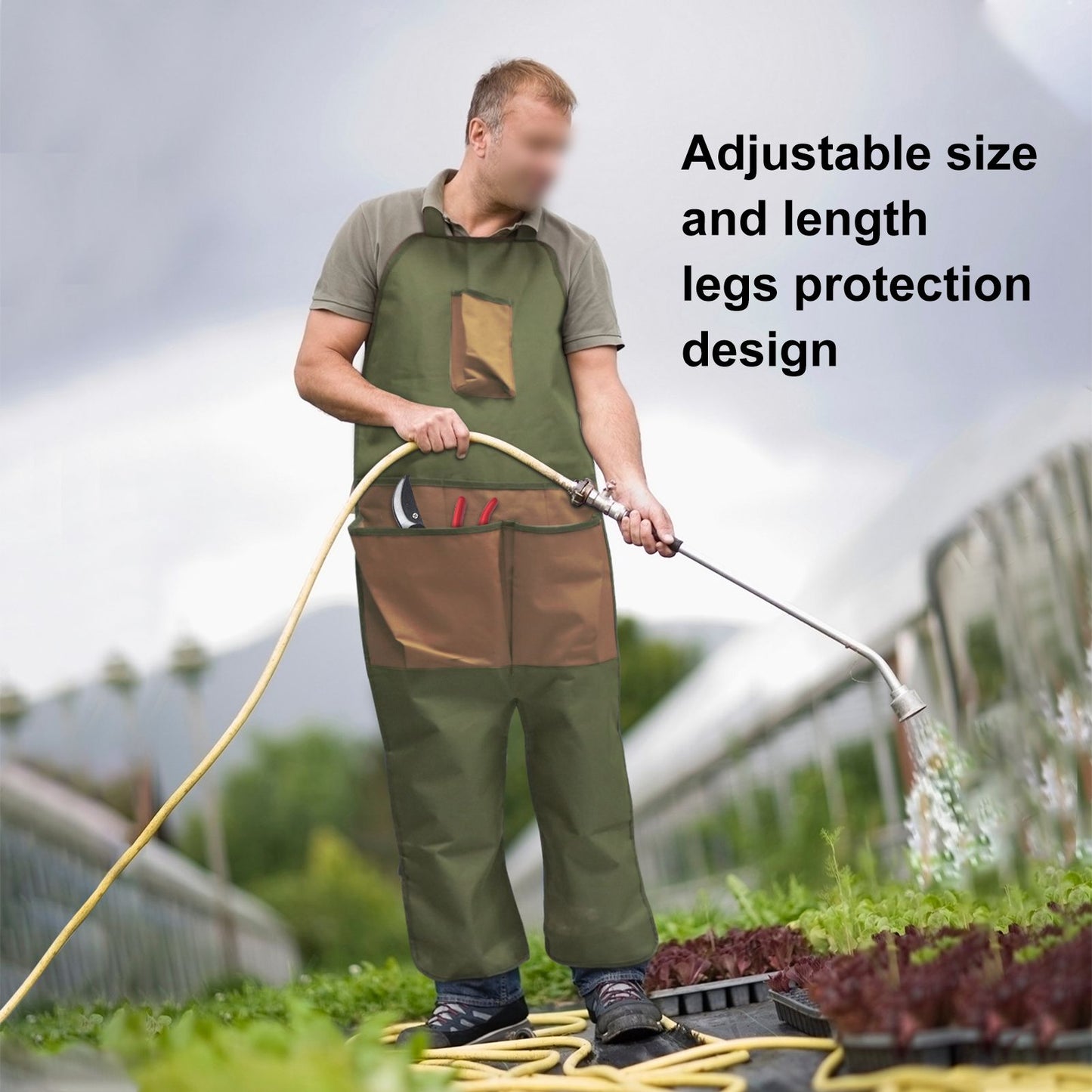 Gardening Apron 600D Oxford Fabric Wear Resistant Durable Adjustable Buckle Work Apron for Garden Yard Farm V1294-YM0523-3111220117511