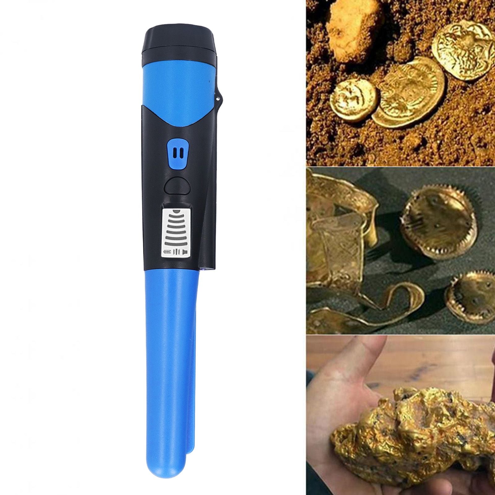 Metal Detector High Sensitivity Metal Detecting Tool with LCD Display and Flashlight Function Blue V1294-YM0523-3111220122711