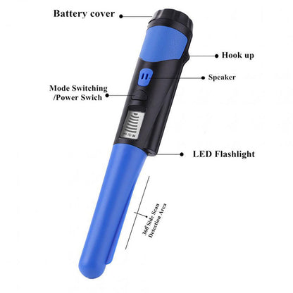 Metal Detector High Sensitivity Metal Detecting Tool with LCD Display and Flashlight Function Blue V1294-YM0523-3111220122711