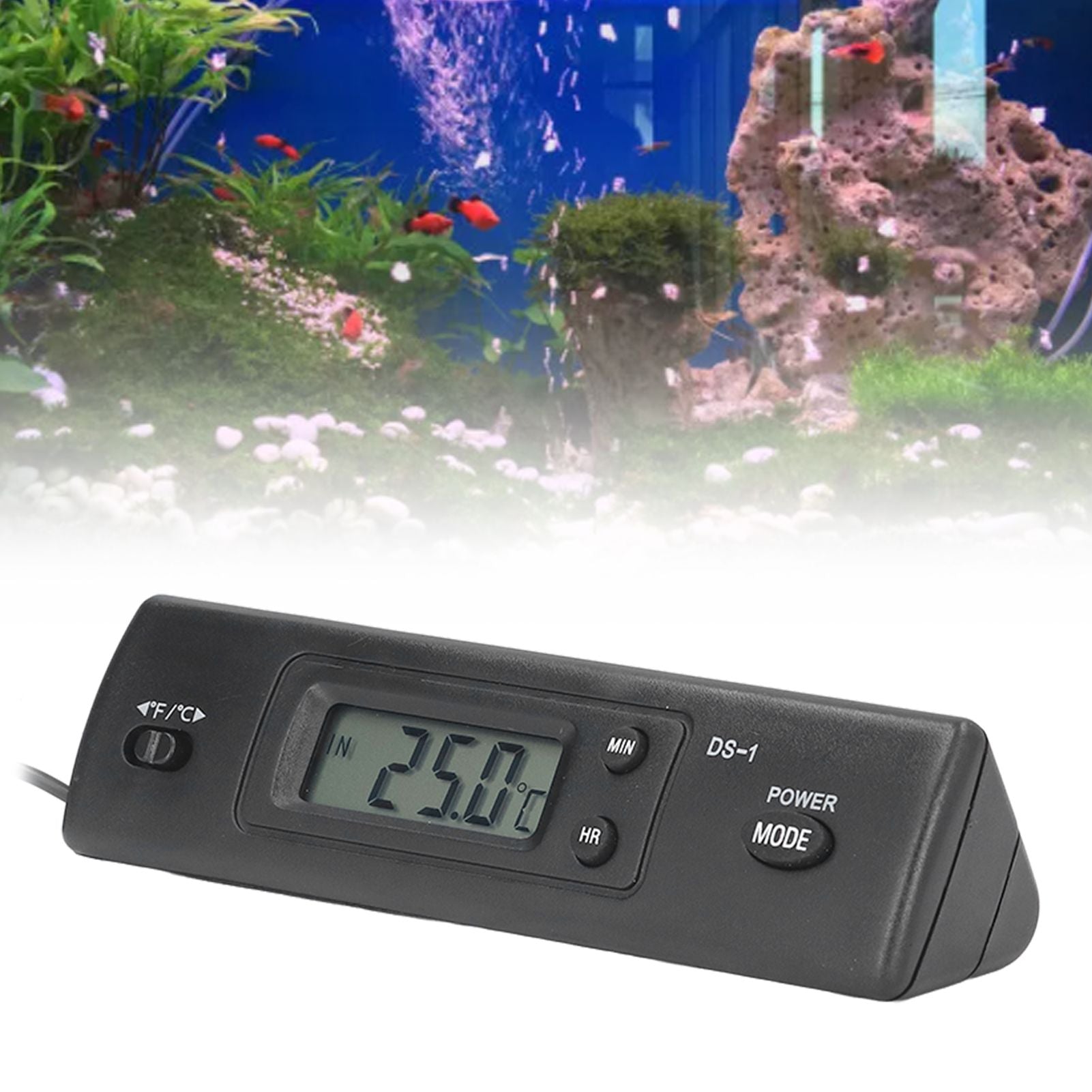 Digital Thermometer Temperature Gauge Thermometer with Waterproof Probe for Vehicle Fish Tank Refrigerator V1294-YM0523-3111220123211