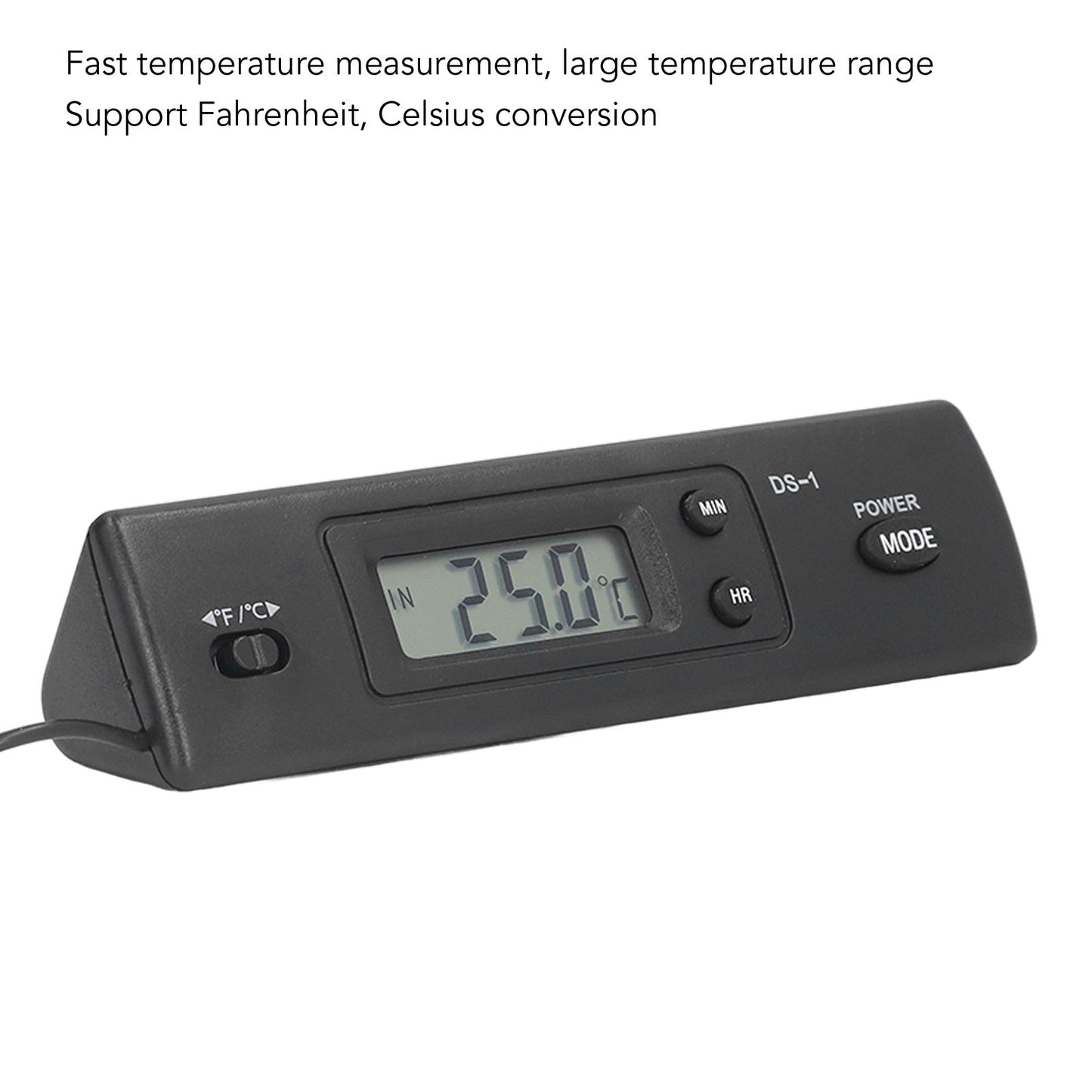 Digital Thermometer Temperature Gauge Thermometer with Waterproof Probe for Vehicle Fish Tank Refrigerator V1294-YM0523-3111220123211