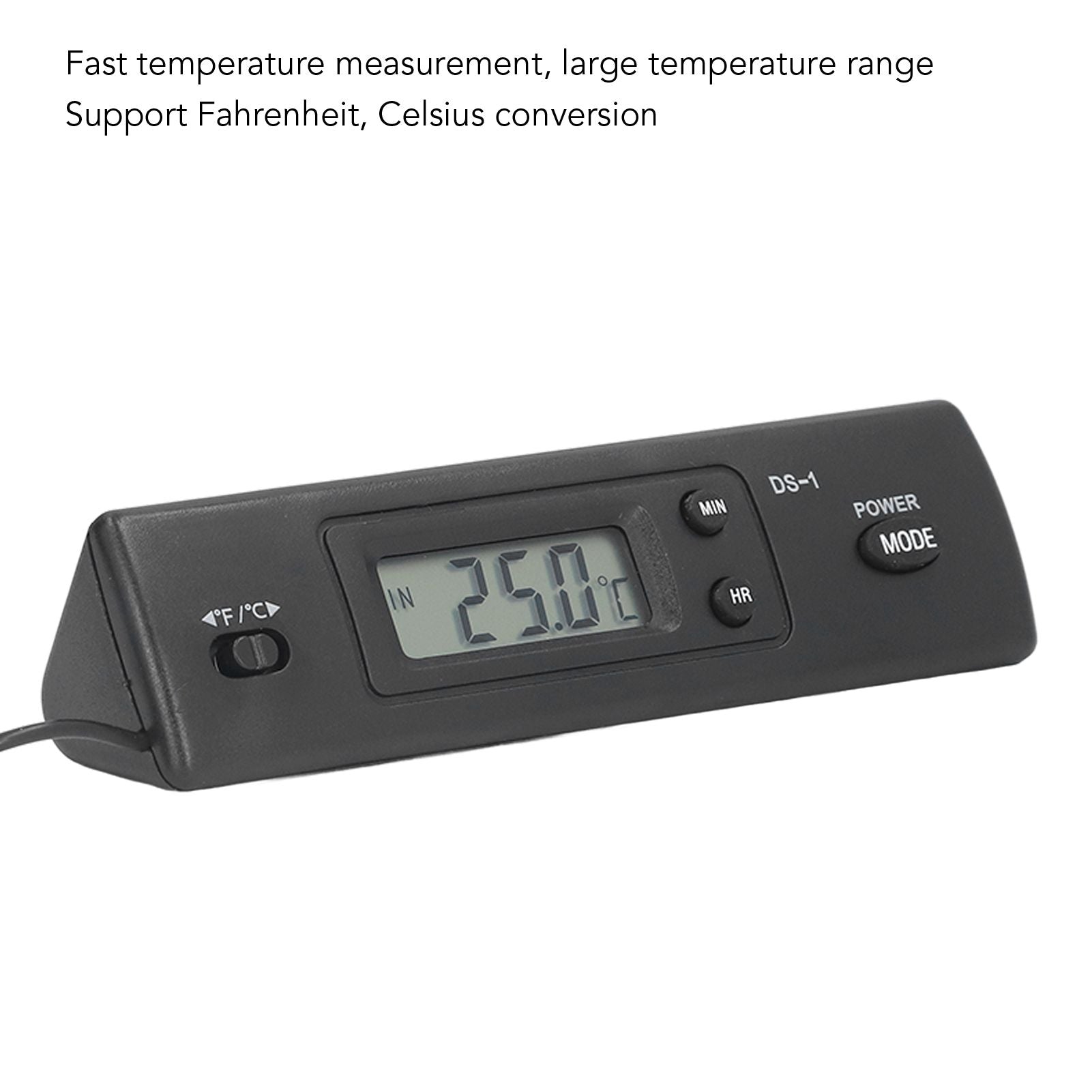Digital Thermometer Temperature Gauge Thermometer with Waterproof Probe for Vehicle Fish Tank Refrigerator V1294-YM0523-3111220123211