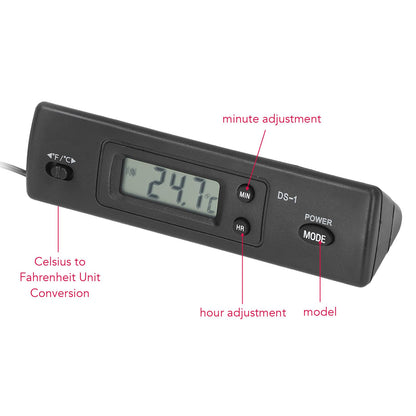 Digital Thermometer Temperature Gauge Thermometer with Waterproof Probe for Vehicle Fish Tank Refrigerator V1294-YM0523-3111220123211