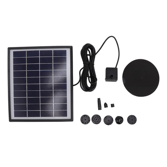 Solar Fountain Pump 5.0W Prevent Clogging Portable Easy to Clean Solar Water Pump Floating Fountain for V1294-YM0523-3111220123311