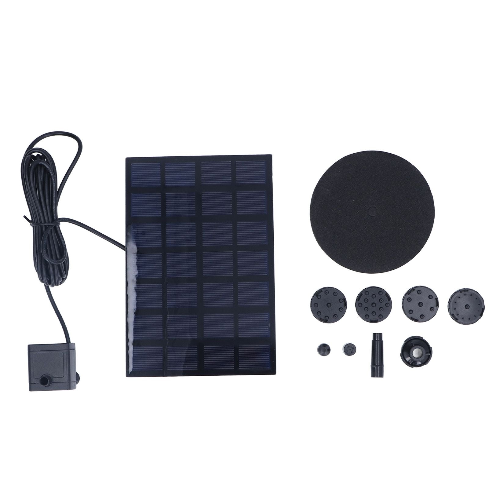 Solar Fountain Multifunctional Solar Powered Floating Fountain for Birdbath Pond Pool Fish Tank 7V 2.5W V1294-YM0523-3111220123511