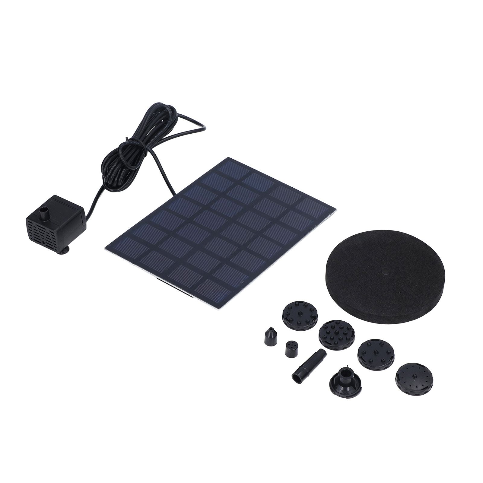 Solar Fountain Multifunctional Solar Powered Floating Fountain for Birdbath Pond Pool Fish Tank 7V 2.5W V1294-YM0523-3111220123511