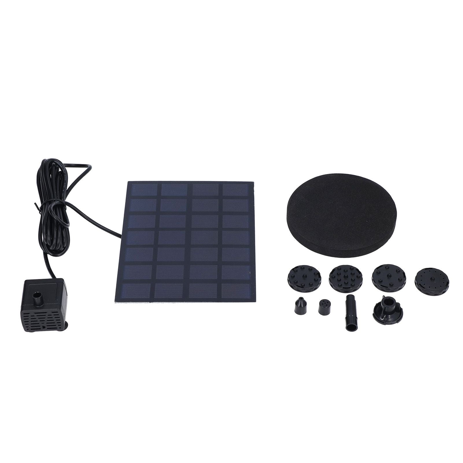 Solar Fountain Multifunctional Solar Powered Floating Fountain for Birdbath Pond Pool Fish Tank 7V 2.5W V1294-YM0523-3111220123511