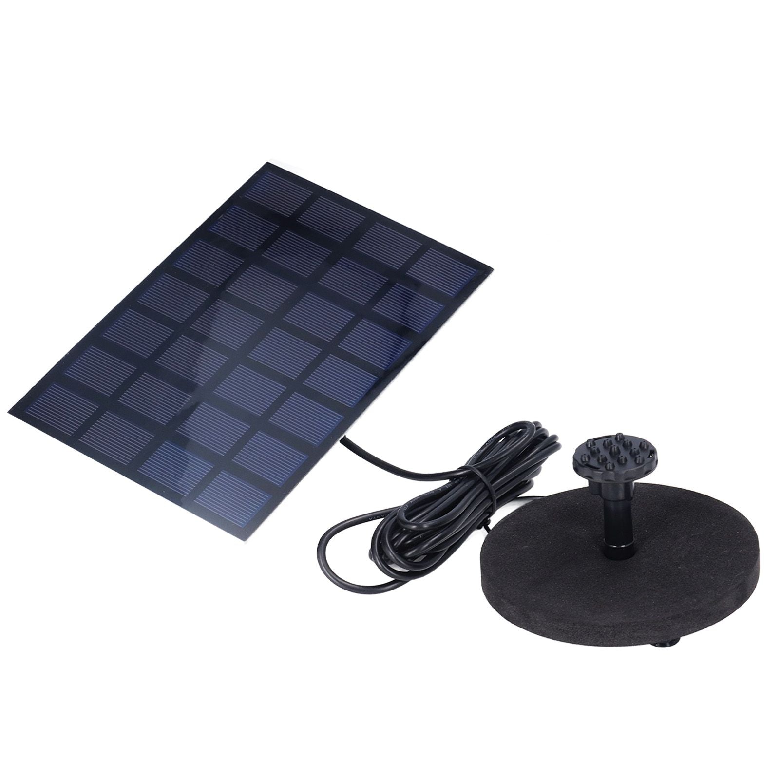 Solar Fountain Multifunctional Solar Powered Floating Fountain for Birdbath Pond Pool Fish Tank 7V 2.5W V1294-YM0523-3111220123511