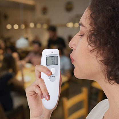 Portable Alcohol Tester Accurate Breath Alcohol Tester ABS Alcoholic Tester White V1294-YM0523-3111220123611