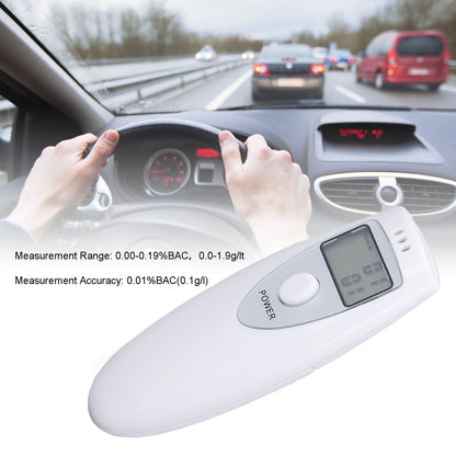 Portable Alcohol Tester Accurate Breath Alcohol Tester ABS Alcoholic Tester White V1294-YM0523-3111220123611