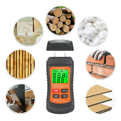 Moisture Meter Wood Moisture Detector Intelligent Temperature Humidity Measuring Digital Pin Type Instrument V1294-YM0523-3111220123911