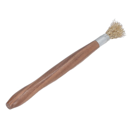 Steel Wire Brush Wearable Rust Proof Wood Handle Professional Bonsai Cleaning Tool for Potted Plants V1294-YM0523-3111220124111