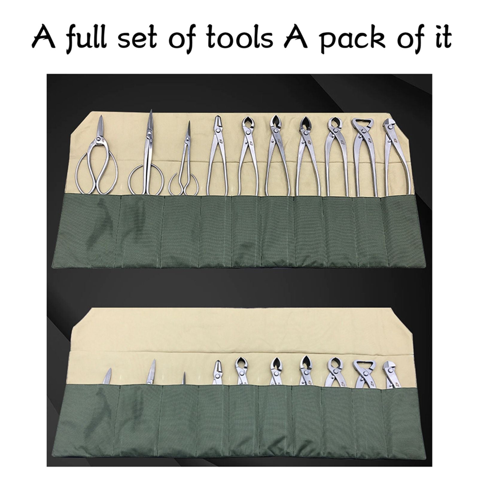 Bonsai Tool Bag Waterproof Canvas Multifunction Durable Compact Bonsai Tool Storage Bag V1294-YM0523-3111220124211