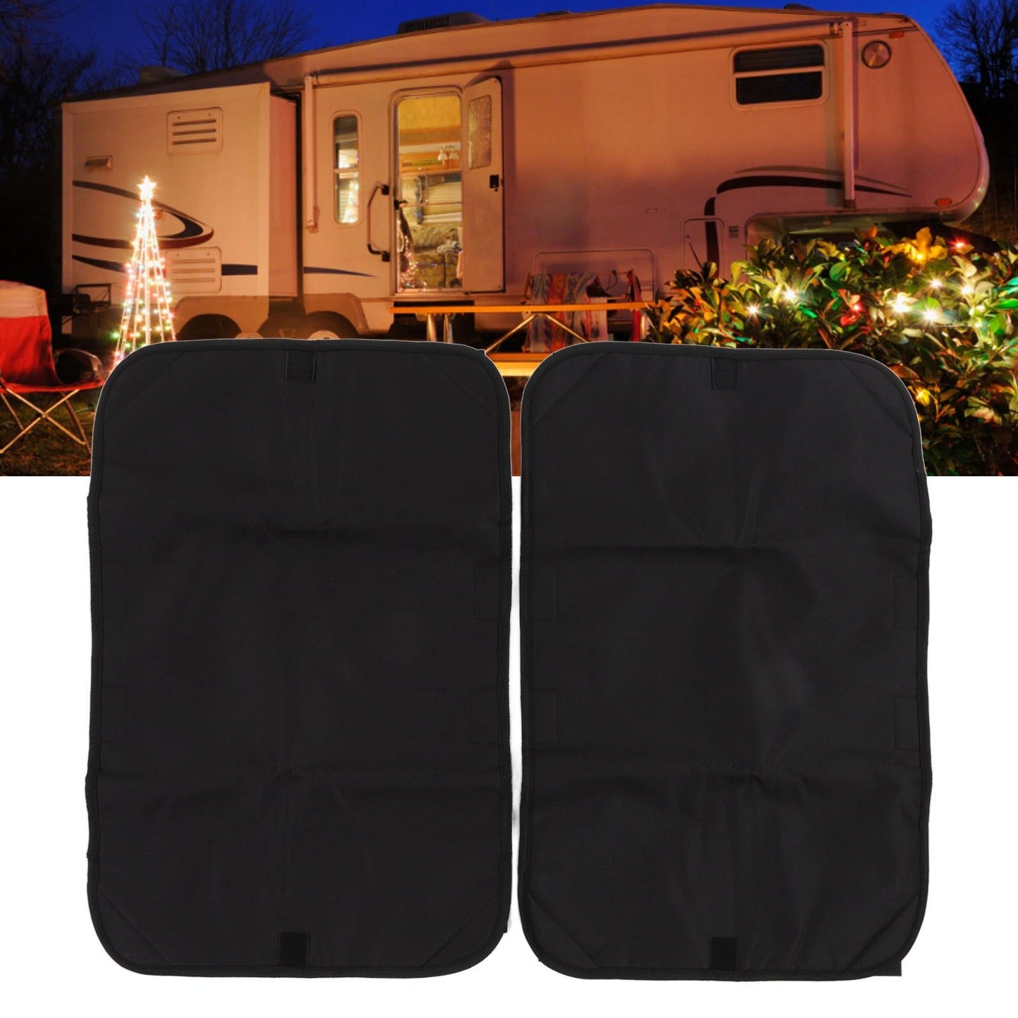 2pcs RV Door Window Cover Shade UV Block Double Layer Composite Fabric RV Door Shade Cover RV Accessories V1294-YM0523-3111220125211