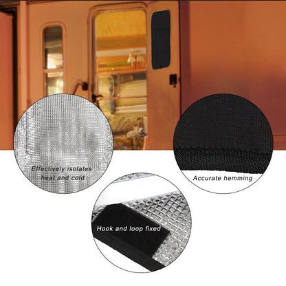 2pcs RV Door Window Cover Shade UV Block Double Layer Composite Fabric RV Door Shade Cover RV Accessories V1294-YM0523-3111220125211