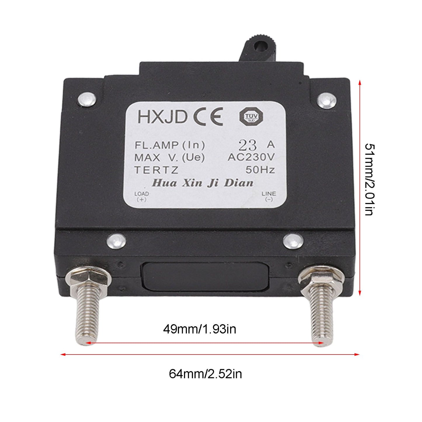 2pcs 23A Circuit Breaker Safety Professional Petrol Generators Circuit Breaker with Switch for Petrol V1294-YM0523-3111220125411