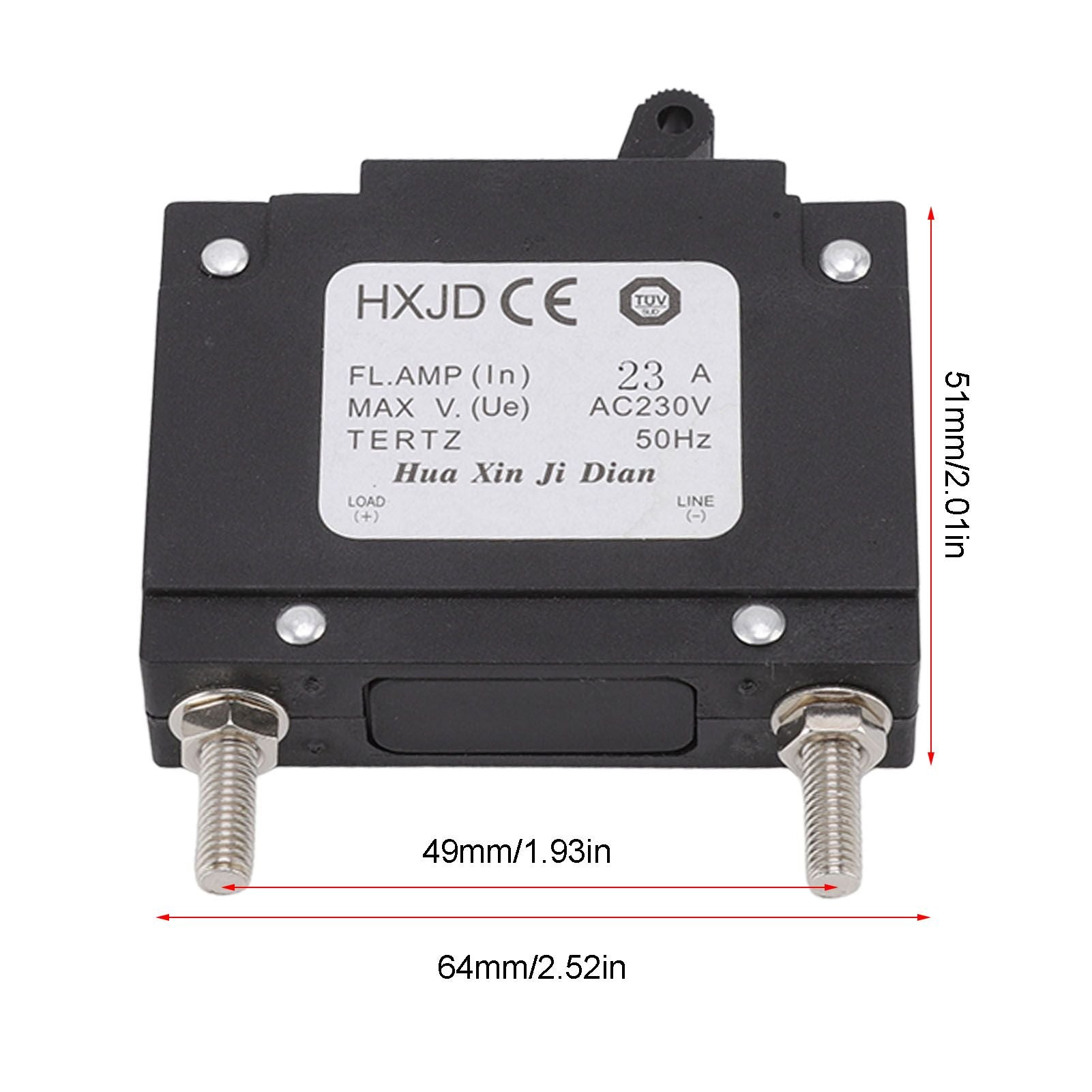 2pcs 23A Circuit Breaker Safety Professional Petrol Generators Circuit Breaker with Switch for Petrol V1294-YM0523-3111220125411