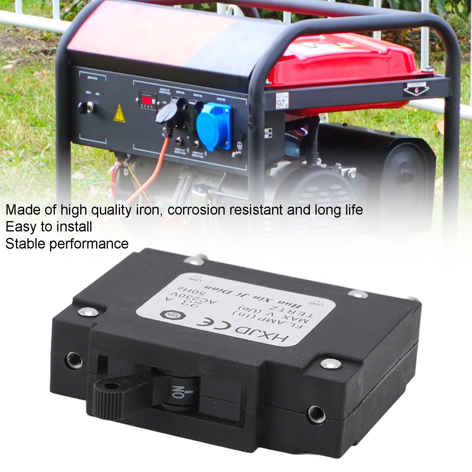 2pcs 23A Circuit Breaker Safety Professional Petrol Generators Circuit Breaker with Switch for Petrol V1294-YM0523-3111220125411
