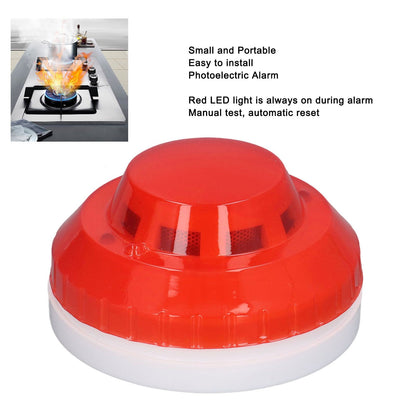 Smoke Detector Photoelectric Prevent Interference Small Wired Fire Alarm for Home Hotel Factory DC 12-24V V1294-YM0523-3111220128011