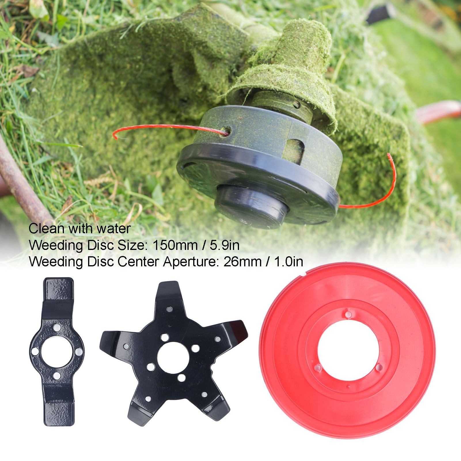 26mm Trimmer Head Handheld Multifunctional Lawn Mower Cutting Head Replacement for Garden V1294-YM0523-3111220128511
