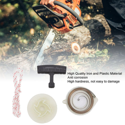 Starter Pulley Replacement Pull Start Pulley Spring Grip Rope Kit for Husqvarna 445e 450 455 460 V1294-YM0523-3111220129111