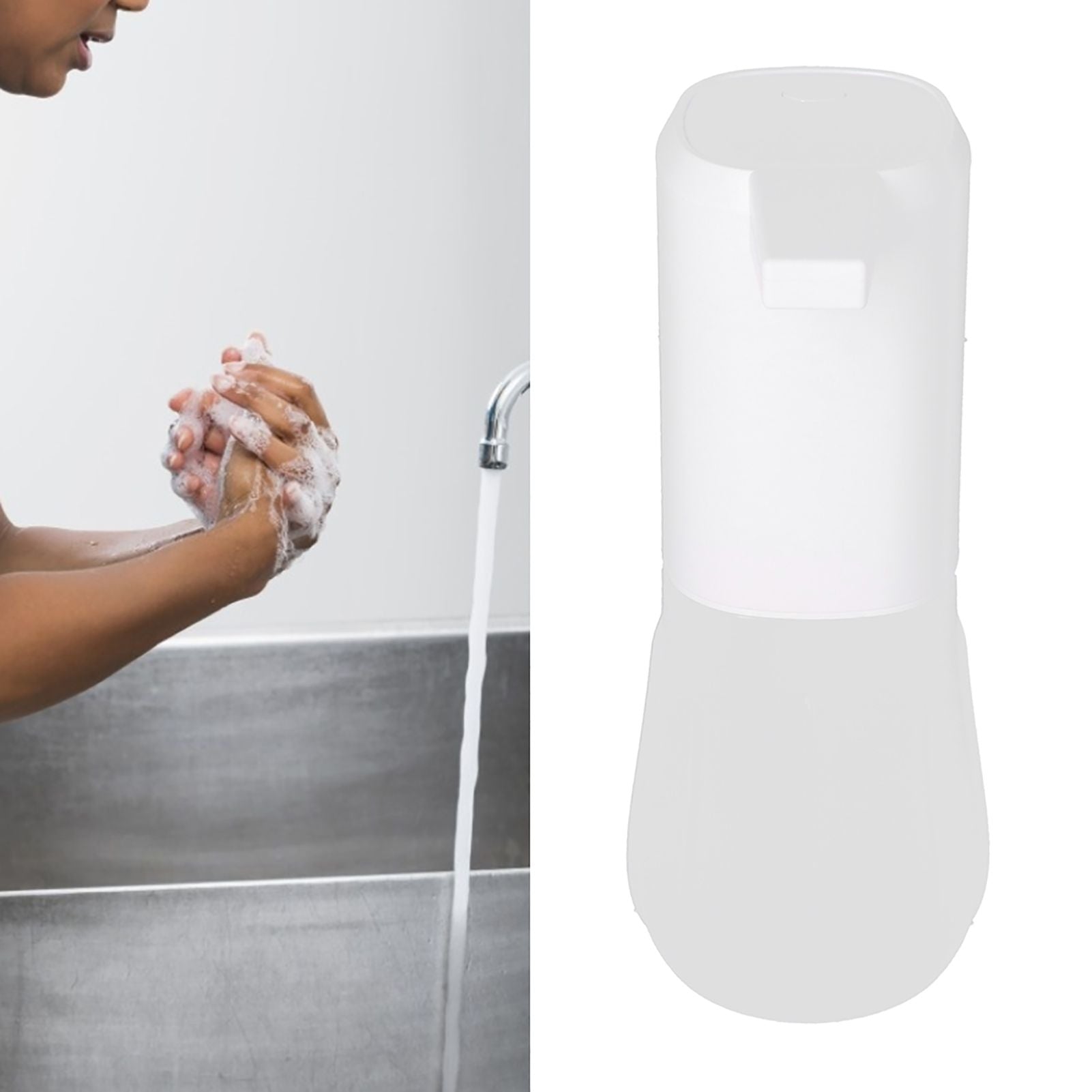 600ml Soap Dispenser Large Capacity Induction Electric Automatic Soap Dispenser for Home BathroomWhite Spray V1294-YM0523-3112210083211