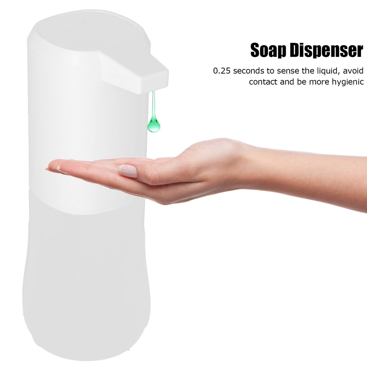 600ml Soap Dispenser Large Capacity Induction Electric Automatic Soap Dispenser for Home BathroomWhite Spray V1294-YM0523-3112210083211