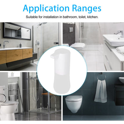 600ml Soap Dispenser Large Capacity Induction Electric Automatic Soap Dispenser for Home BathroomWhite Spray V1294-YM0523-3112210083211