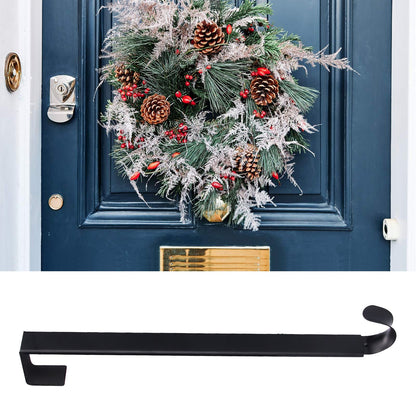 Retractable Door Wreath Hook Adjustable No Punch Door Wreath Hanger Christmas OrnamentBlack V1294-YM0523-3112210097711