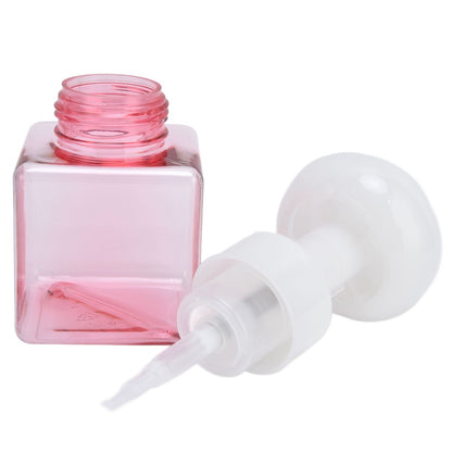 250ml Foaming Bottle PETG Plastic Flower Foam Dispenser Square Bottles for Cosmetic PackagingTransparent V1294-YM0523-3112210100012