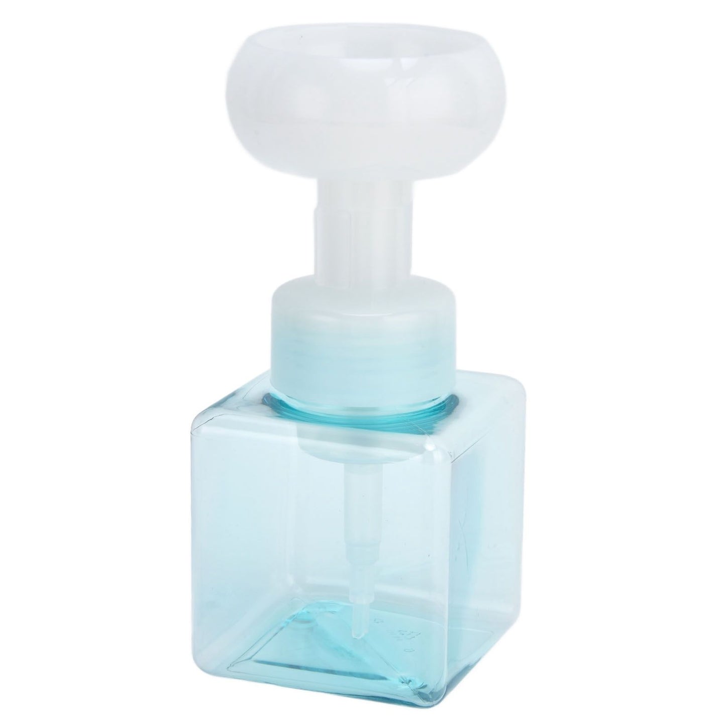 250ml Foaming Bottle PETG Plastic Flower Foam Dispenser Square Bottles for Cosmetic PackagingTransparent Blue V1294-YM0523-3112210100013