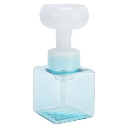 250ml Foaming Bottle PETG Plastic Flower Foam Dispenser Square Bottles for Cosmetic PackagingTransparent Blue V1294-YM0523-3112210100013