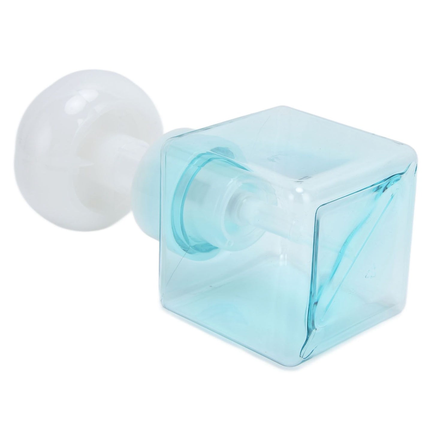 250ml Foaming Bottle PETG Plastic Flower Foam Dispenser Square Bottles for Cosmetic PackagingTransparent Blue V1294-YM0523-3112210100013