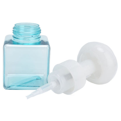 250ml Foaming Bottle PETG Plastic Flower Foam Dispenser Square Bottles for Cosmetic PackagingTransparent Blue V1294-YM0523-3112210100013