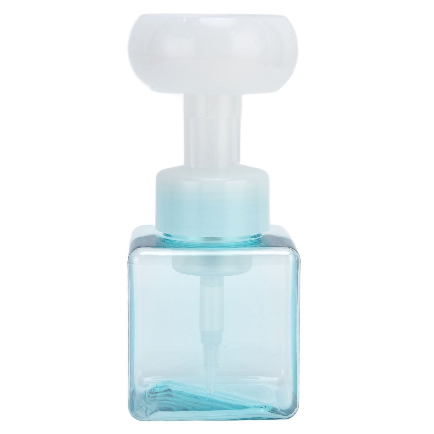 250ml Foaming Bottle PETG Plastic Flower Foam Dispenser Square Bottles for Cosmetic PackagingTransparent Blue V1294-YM0523-3112210100013